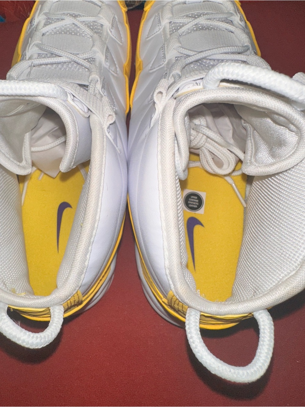 No.13 Nike Air Max Uptempo '95 Lakers White Purple Amarillo CK0892-102 - Picture 4 of 8